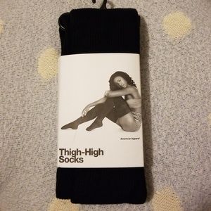 American Apparel Thigh high black socks